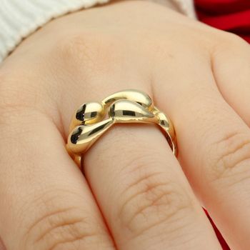 Złoty Pierścionek Damski 375 – designerski, motyw kropla, trendy kropla ..jpg